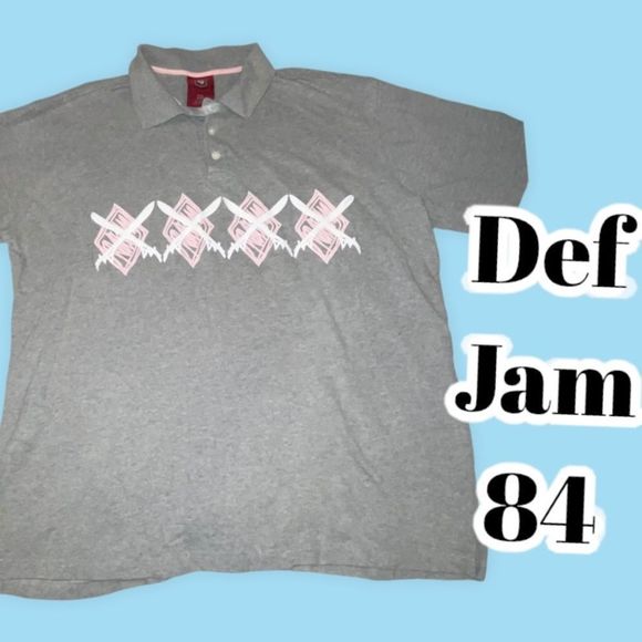 Def Jam University Polo Shirt 2XL Logo DJU Polo Hip Hop School Phat Fashions - Picture 1 of 5